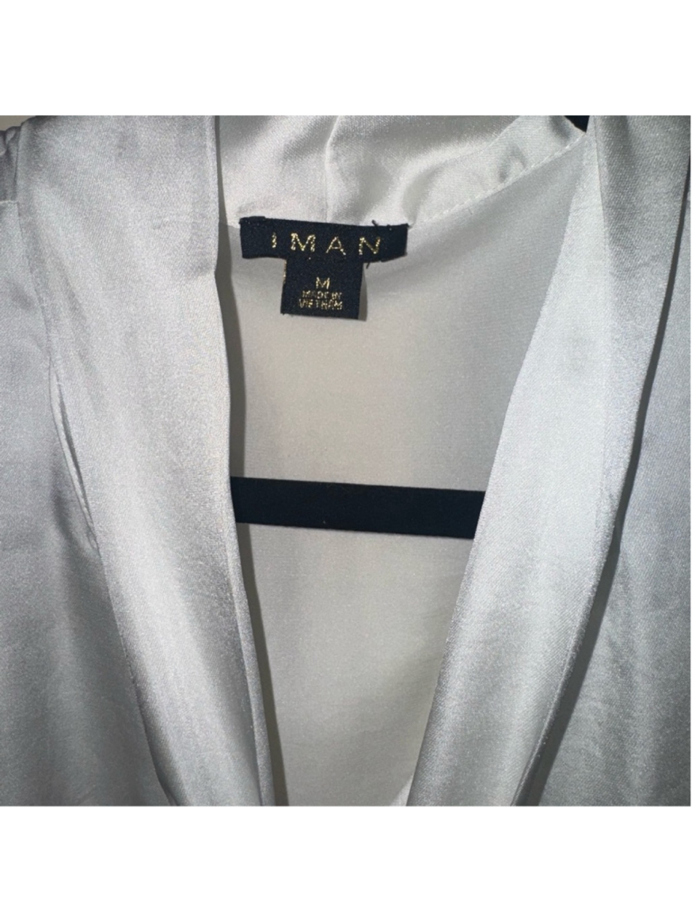 IMAN Cream Tie-Front Sleeveless Blouse - Picture 3 of 4